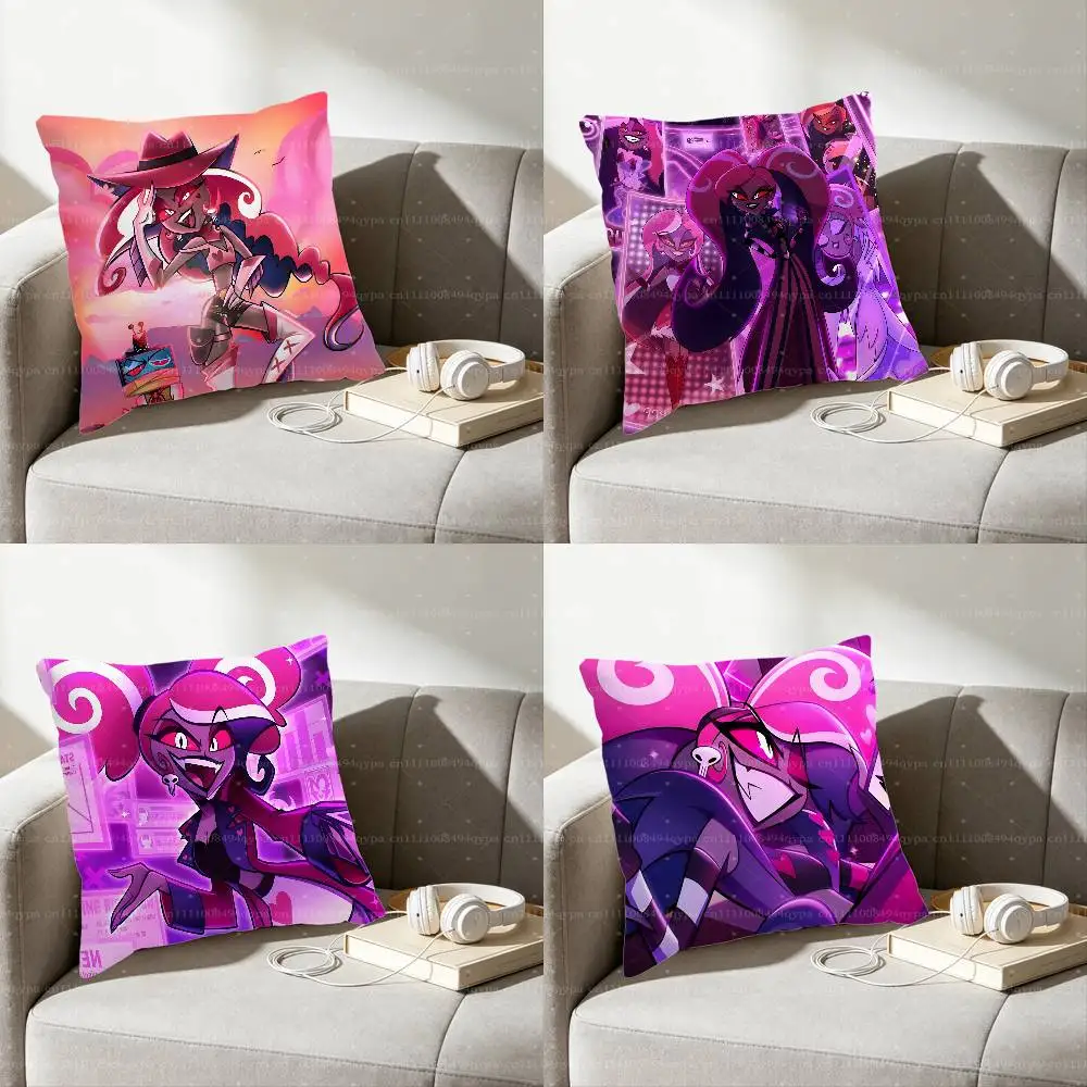 V-Velvette H-HazbinS Throw Pillow Cover Home Decor Art Design Decor Pillowcase Cushion Cover for Bed Sofa Living Room