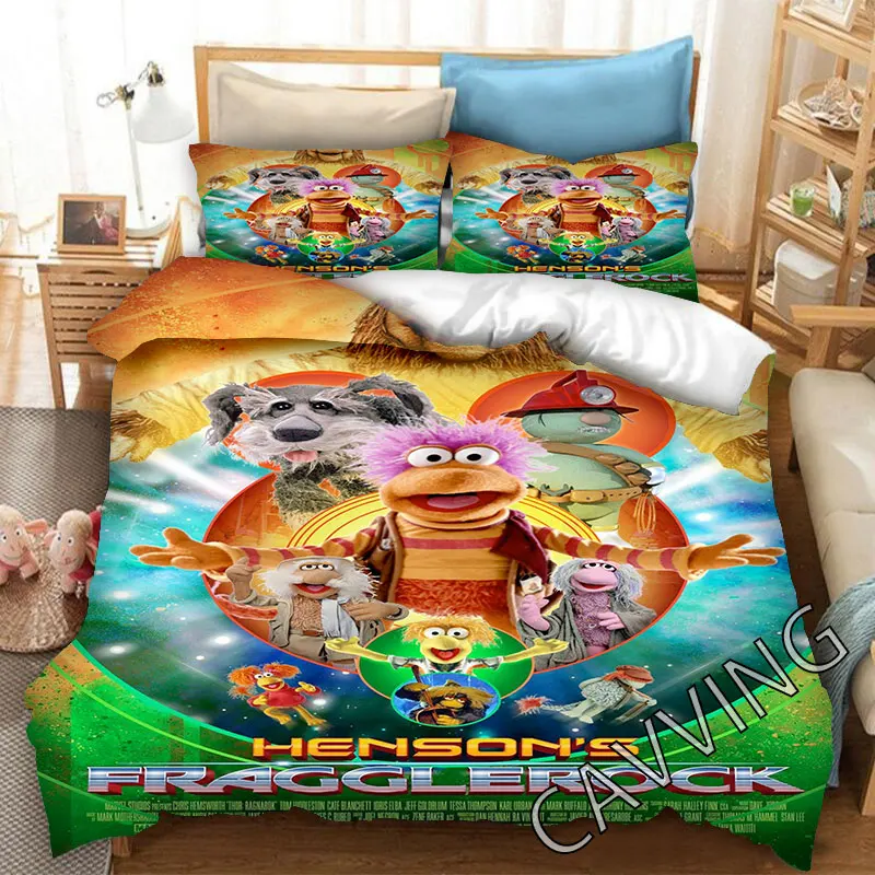 Fraggle Rock Printed Bedding Set Duvet Covers & Pillow Cases Comforter Quilt Cover (US/EU/AU Sizes)   H01