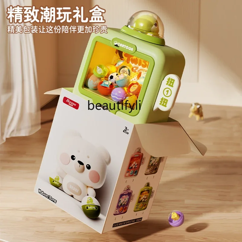 Egg Twister Children's Toys Small Home Mini Games Coin Scratch Doll Machine Birthday Gift