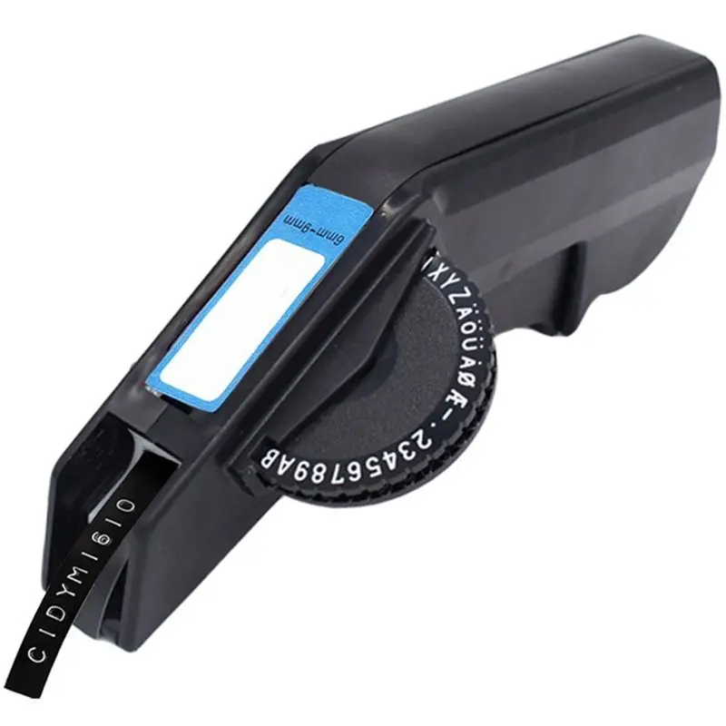 ABGE-DIY Manual Embossing Label Maker,Handheld Labeling Tool,Lettering Tool,M1610 Embossing Label Maker Black