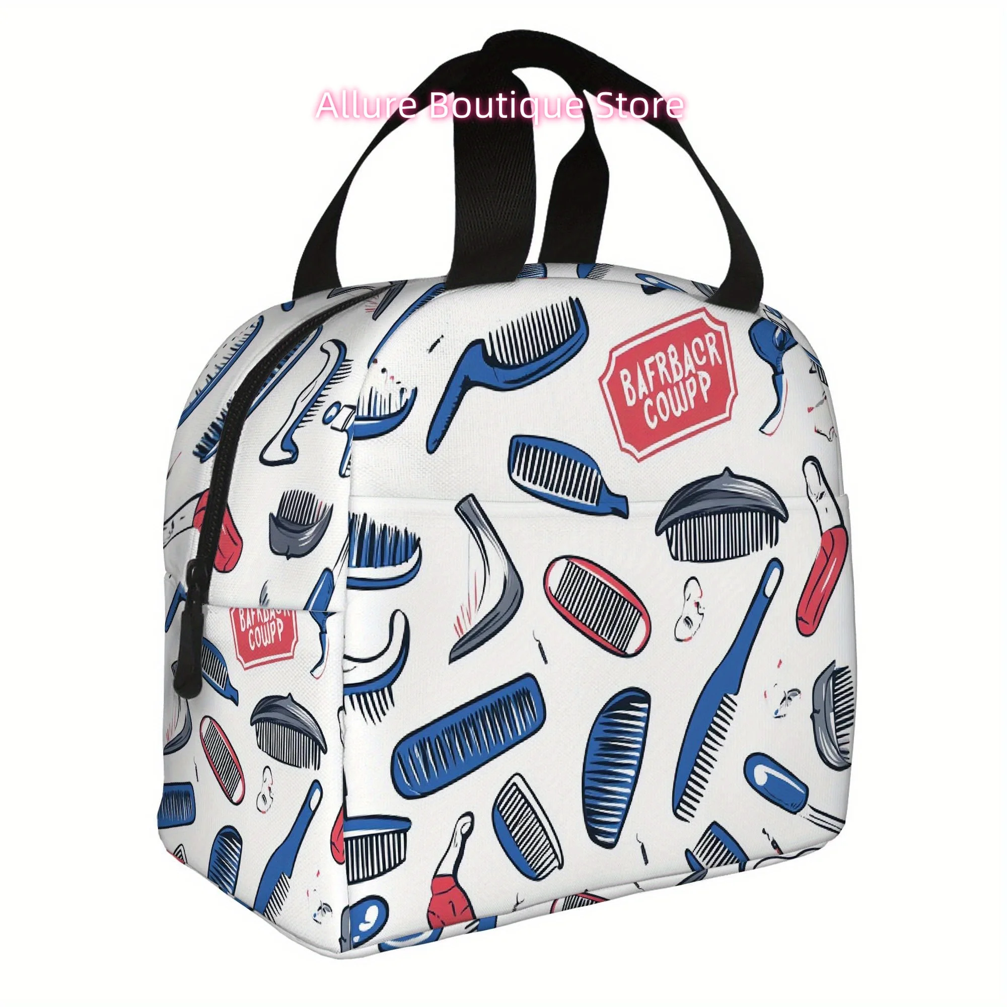 1pc, Hairbrushes, Combs, and Hairdryers Pattern Printed Thermal Bag, Insulation Bag, Insulated Bag, No Food Contact, Suitable fo