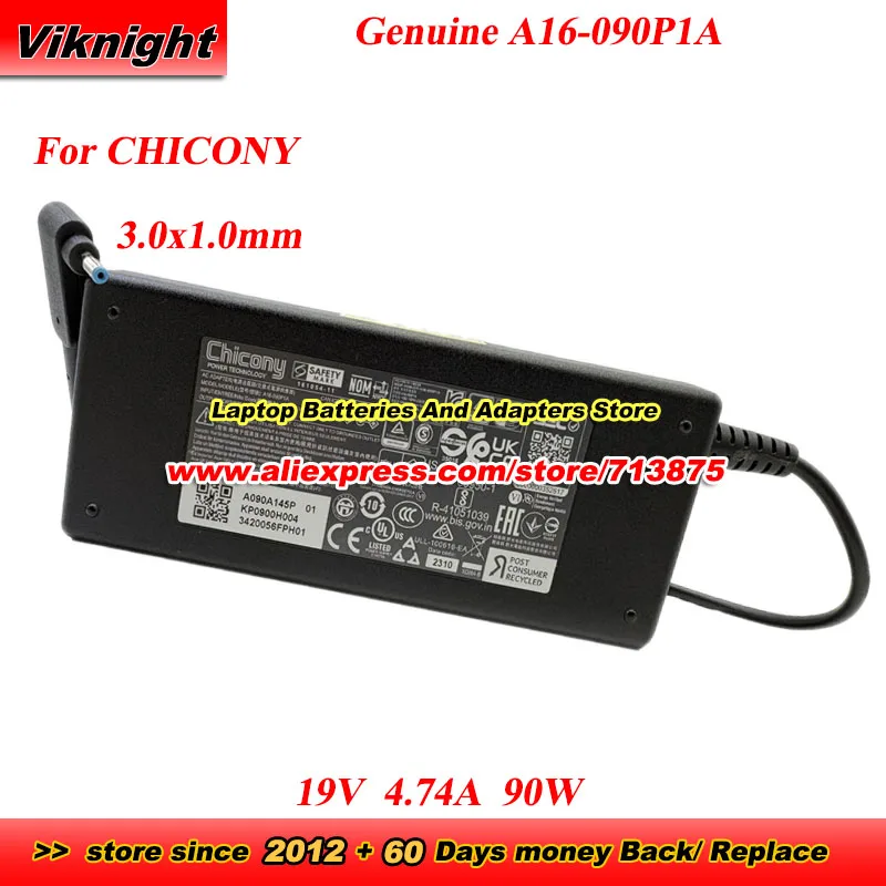 

Genuine A16-090P1A CHICONY 19V 4.74A 90W AC Adapter for ACER ASPIRE A517-53G with 3.0x1.1mm tip Power Adapter Charger