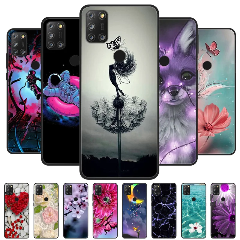 For Alcatel 3X 2020 Case Cover Wolf Cat Animals Silicone Soft Back Cases For alcatel 3X 2020 4CAM 6.52\'\' Phone Case 3 X 5061U