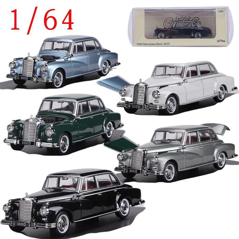 

GFCC Diecast Car 1/64 Scale Mercedes Benz 300D 1959 Classic Car Model Alloy Mercedes Benz 300D Car Model Collection Ornament