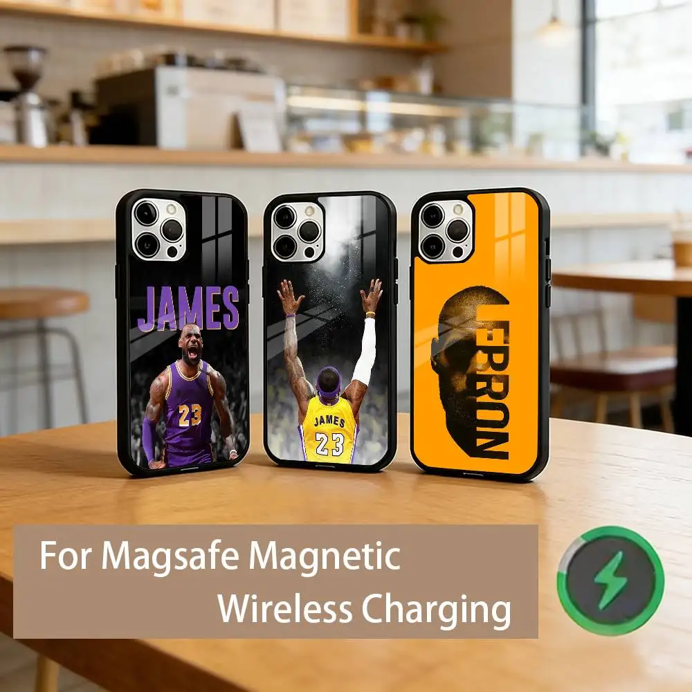 

L-Lebron J-James Sports Star Phone Case For iPhone17,16,15,14,13,12,11 Plus,Pro Magnetic For Magsafe Wireless Charging
