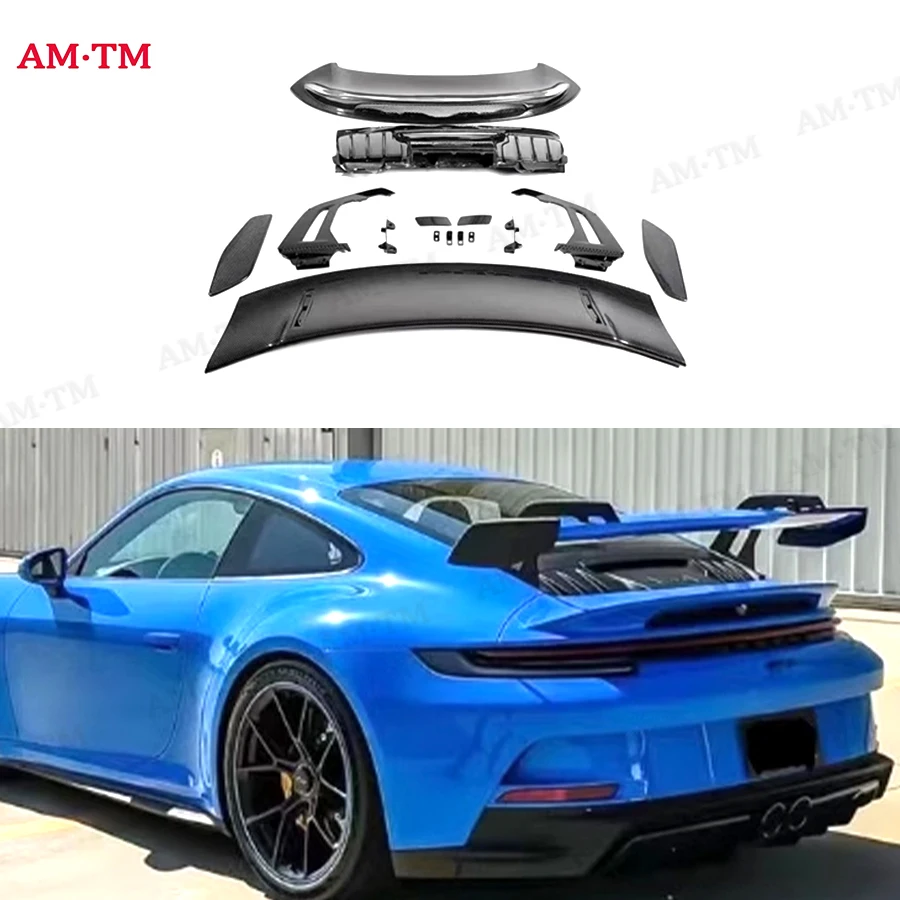 

For Porsche 911 992 Carrera GT3 Style Carbon Fiber Spoiler Rear Wing Auto Racing Car Styling Tail Lip Wing Body Kit