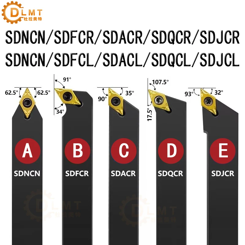 CNC Lathe Tool SDNCN SDJCR SDACR SDFCR SDQCR 1010 1212 1616 2020 2525 93 Degree Metal Lathe Cutting Tools Machine External