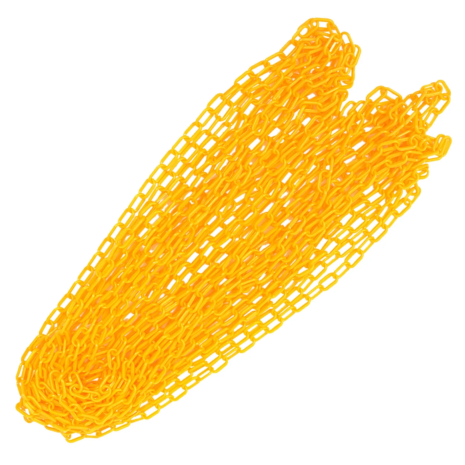 5M Yellow Plastic Chain Links Crowd Control Barrier For Safety Indoor Outdoor Use Halloween Wedding Party Decorative Dividers