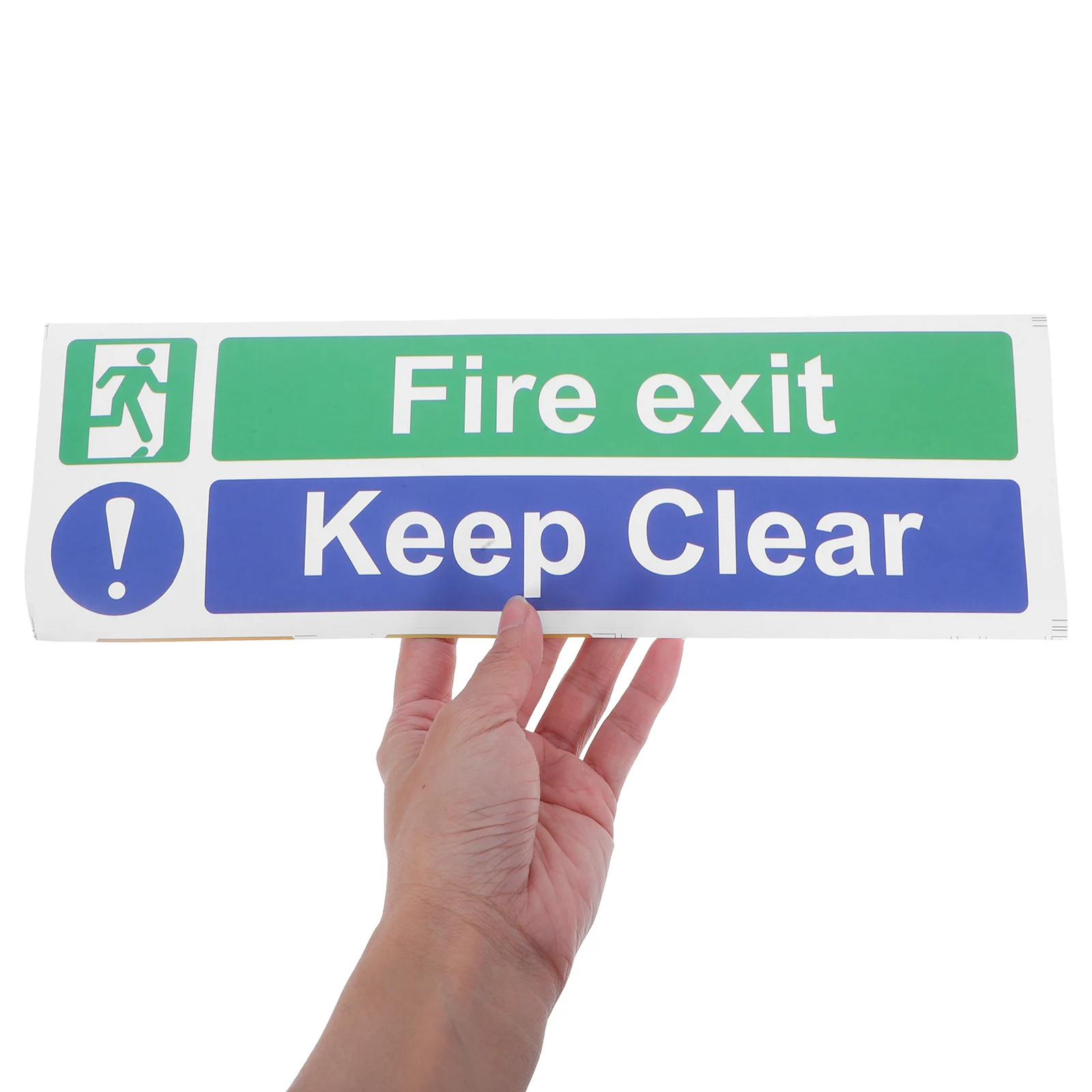 

5 Pcs Exit Reminder Stickers Signs Emergency Signage Logo Access Label Do Not Obstruct Paper