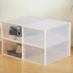 1/2/5 Pcs Plastic Large Box Can Store Accessories, Sundries, Shoes, Is A Stackable Shoe Box (Can Be Put On Size 42 Shoes)