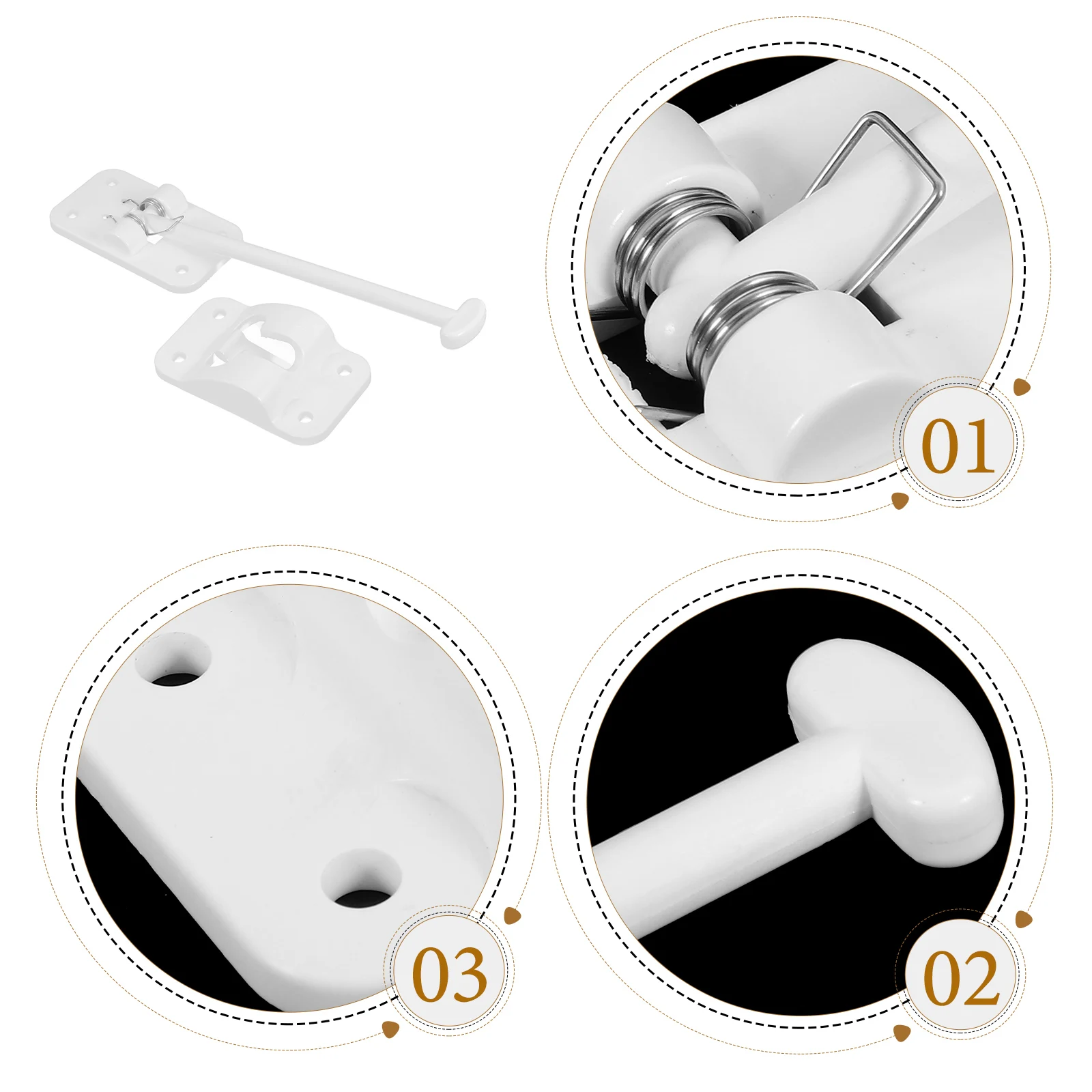 

1 set 1 Set Rv Latch Heavy Duty Trailer Hook Sturdy Truck Hook Extended Length Durable Door Catch For Outside Use T