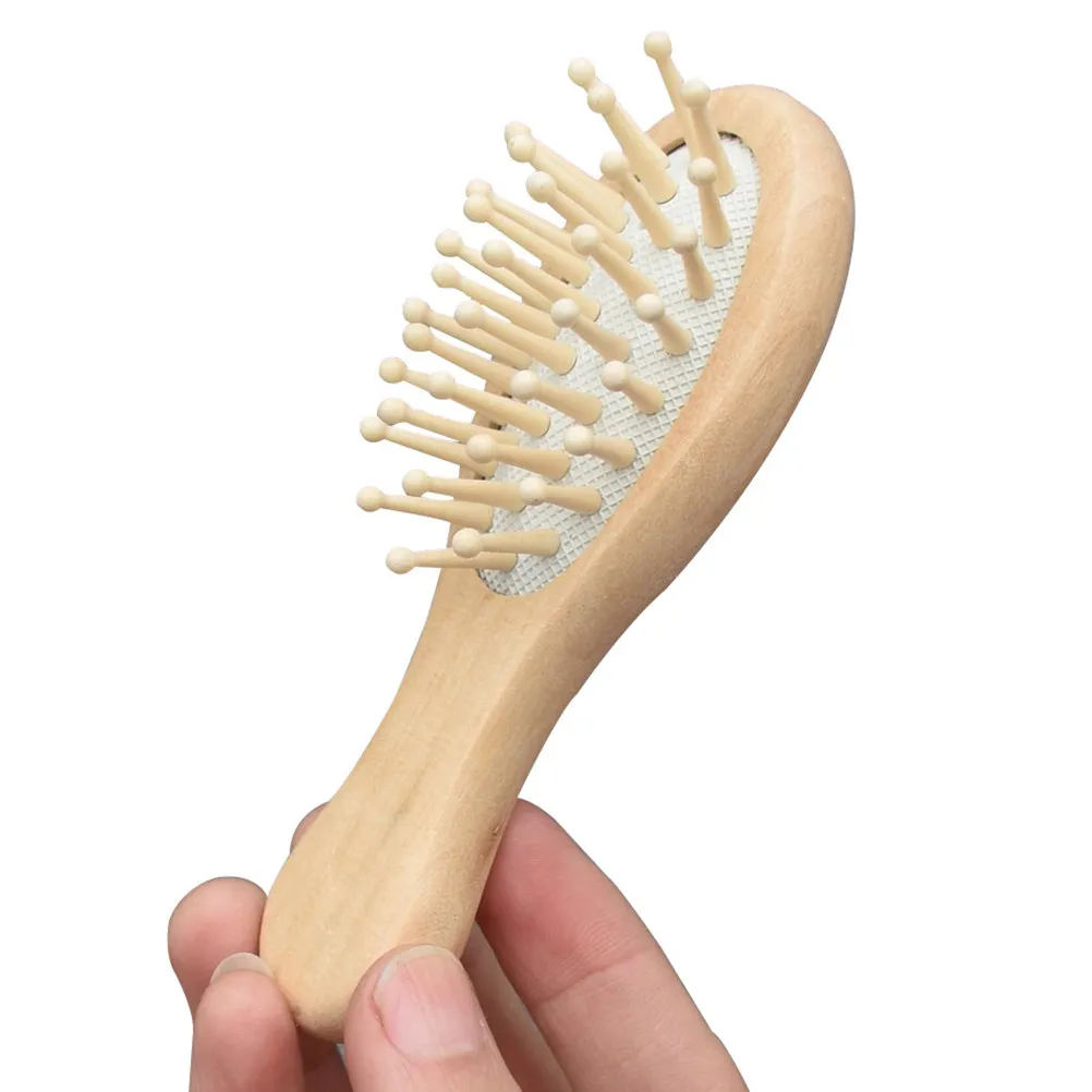 Wooden Massage Comb Scalp Massage Brush Natural Wood Hair Brush Anti-Static Detangling Stress Relieve Circulation