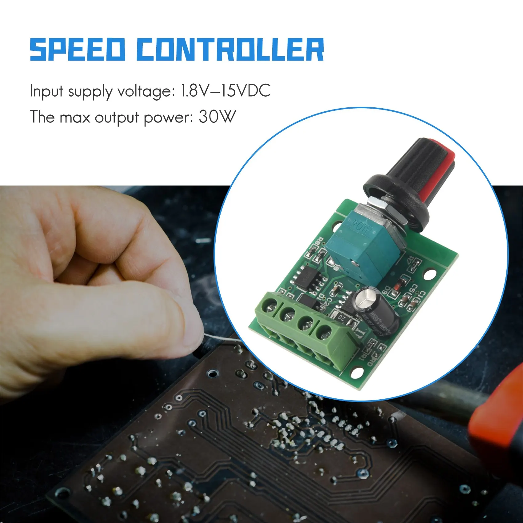 DC 1.8V 3V 5V 6V 12V 2A motor speed controller controller controller 30W PWM 1803b