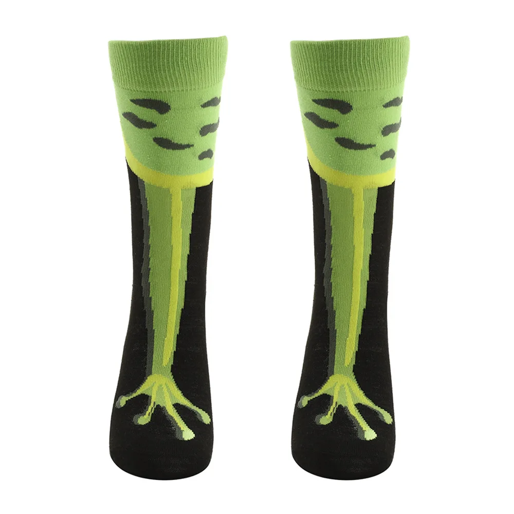 3 Pairs  Colorful Chicken Feet Breathable Mid Tube Men's and Women's Socks Set Suitable for All Seasons Suitable for Daily Wear