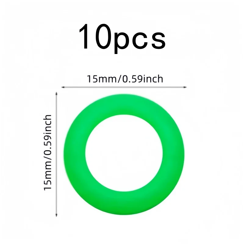 10 pcs Luminous Tent Peg Rings, Visible at Night, Anti-trip Safety Markers for Camping and Hiking, Easy to Install
