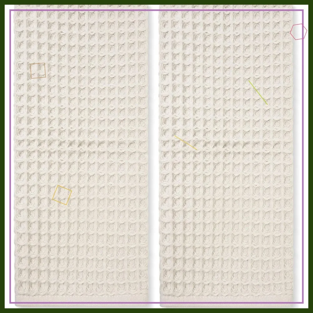 

Waffle Hand Towels 2-Piece, Mist White - Cotton, Quick Dry, Lint Free, 13x29 inches