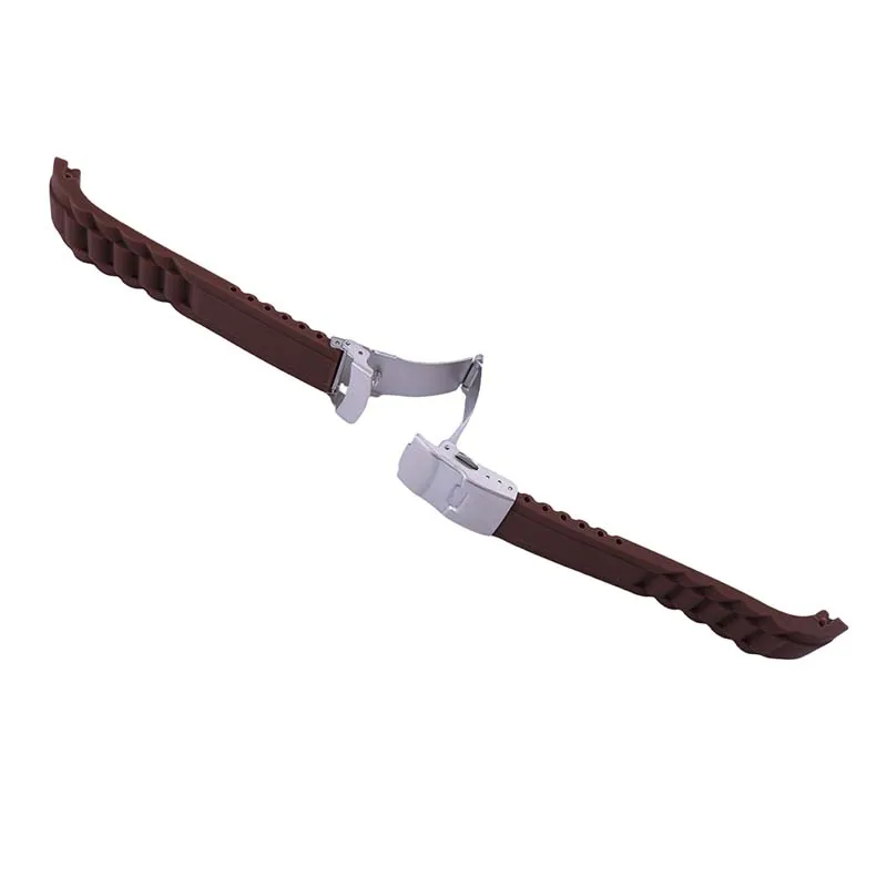 Männer und Frauen Silikon Uhrenarmband gebogene Faltschließe kompatibel für Casio Rolex Uhrenarmband Armband Zubehör 20mm 22mm