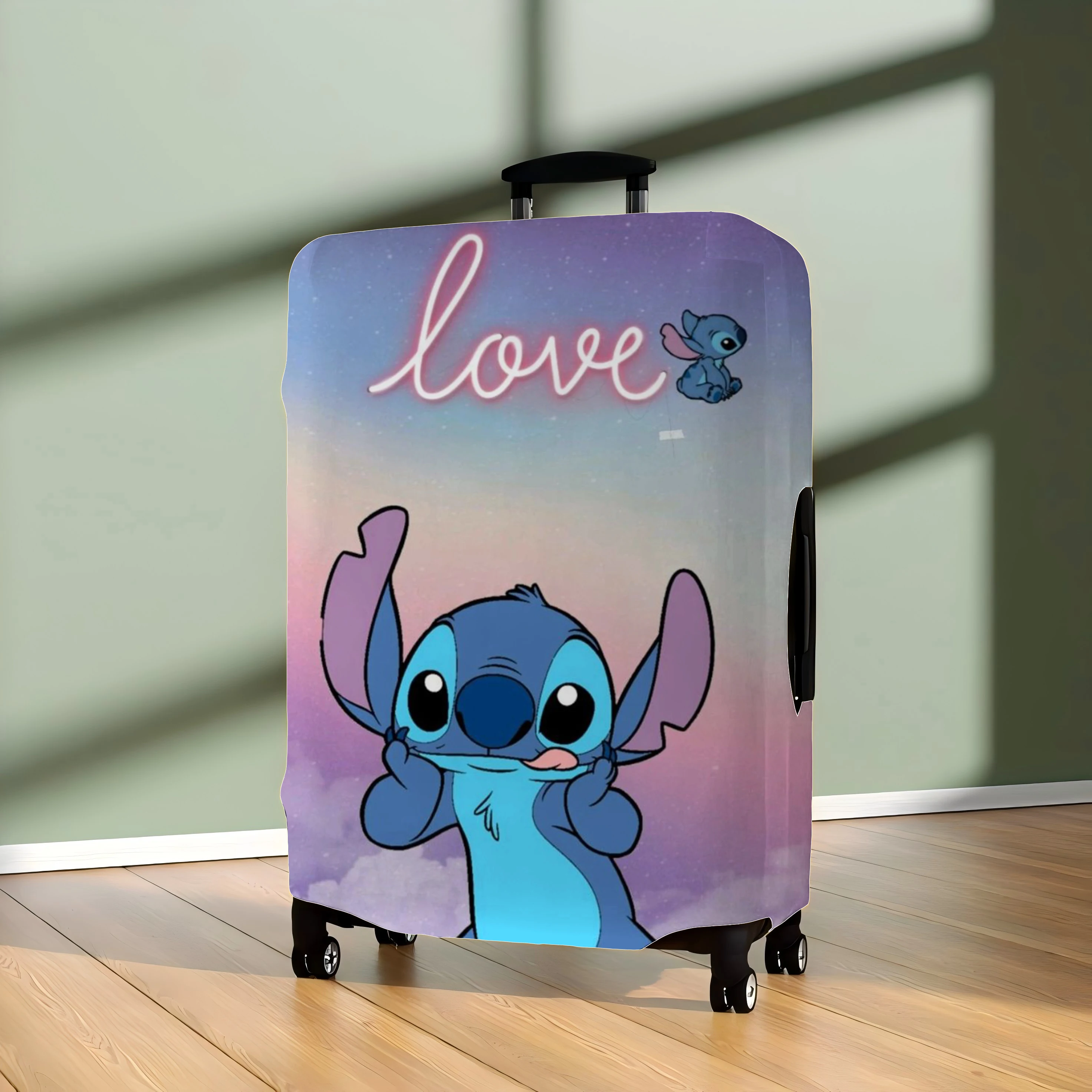 Stitch กระเป๋าเดินทาง Protector กระเป๋าเก็บสําหรับกระเป๋าเดินทาง Disney รถเข็นกระเป๋าเดินทางอุปกรณ์ป้องกันการเดินทาง