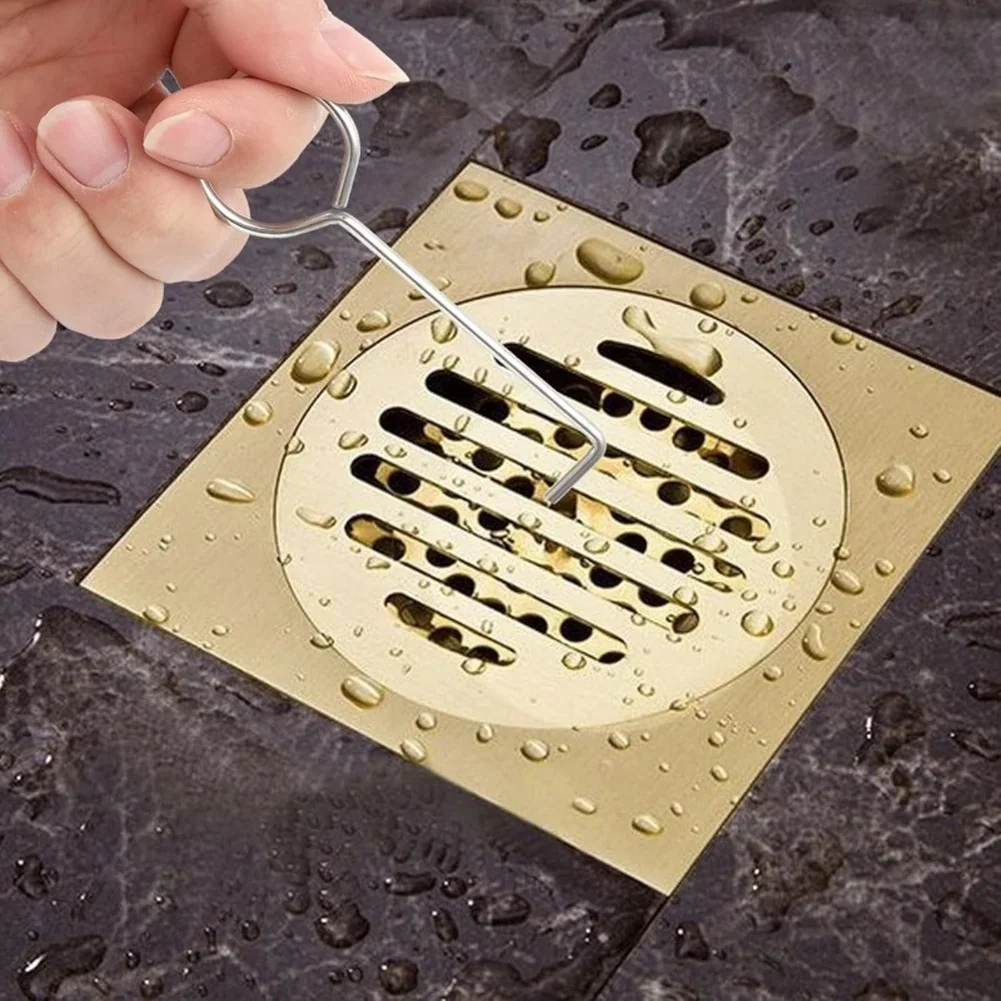 Drain Lift Hook Floor Drain Hook For Kitchen For Bathroom Rust Resistant Compact Design Easy Storage Versatile Use