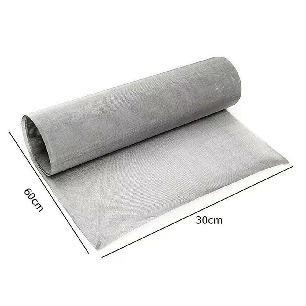 100 Mesh Stainless Steel Mesh Woven Wire Mesh 60x30cm Woven Cloth Screen Wire Filter Sheet Home Use Screening Filter