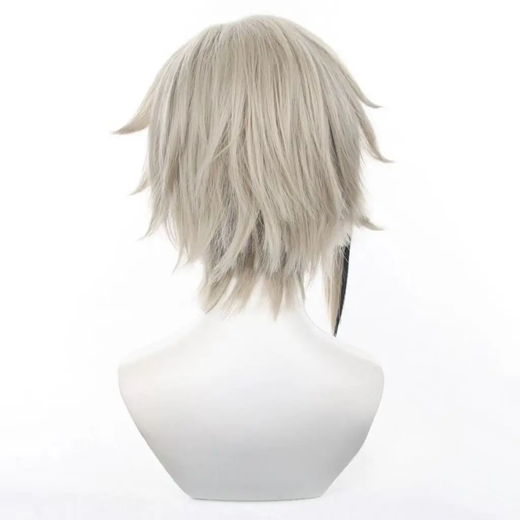 Atsushi Nakajima Cosplay Wig from BSD - Removable Black Hair, Teased Top, Japanese Anime Style