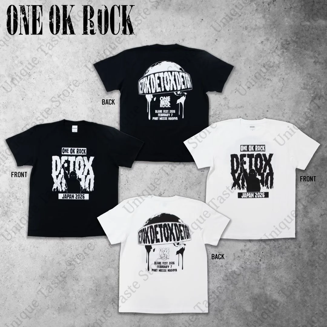 ‌One Ok Rock OOR T Shirt 2026 Concert Fashion Retro Fans T-shirt Harajuku Street Letter Print Top Summer Cotton Short Sleeve Tee