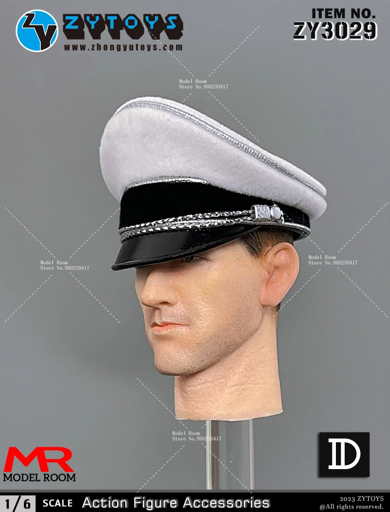 ZYTOYS ZY3029 1/6 Scale WWII German Army Cap Large Brimmed Hat Model Fit 12-inch Male Soldier Action Figure Body