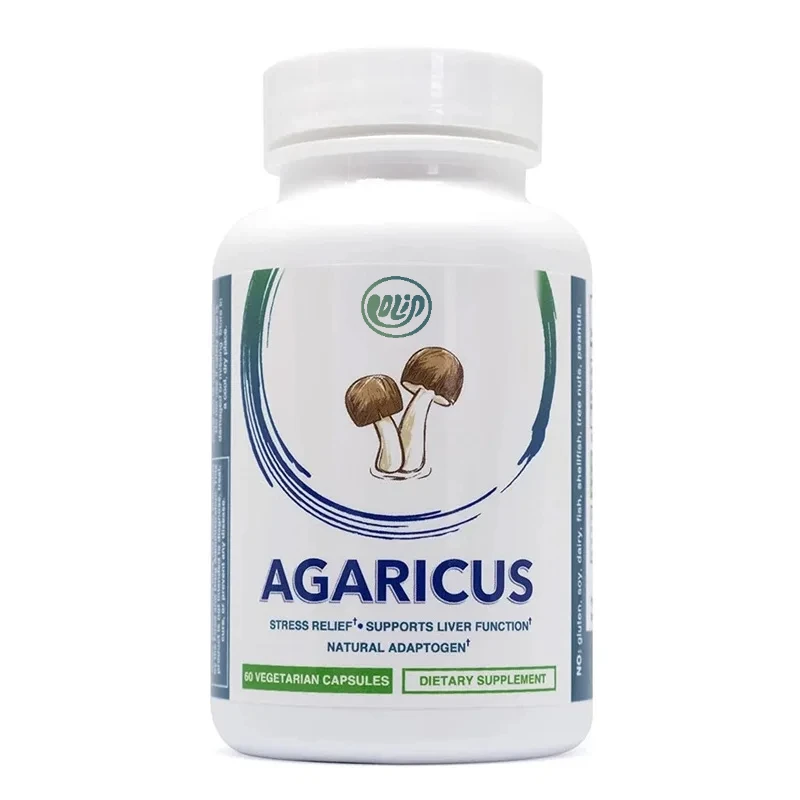 

Agaricus blazei Pure mushroom extract supplement, 60 capsules, relieves stress, supports liver and immune function