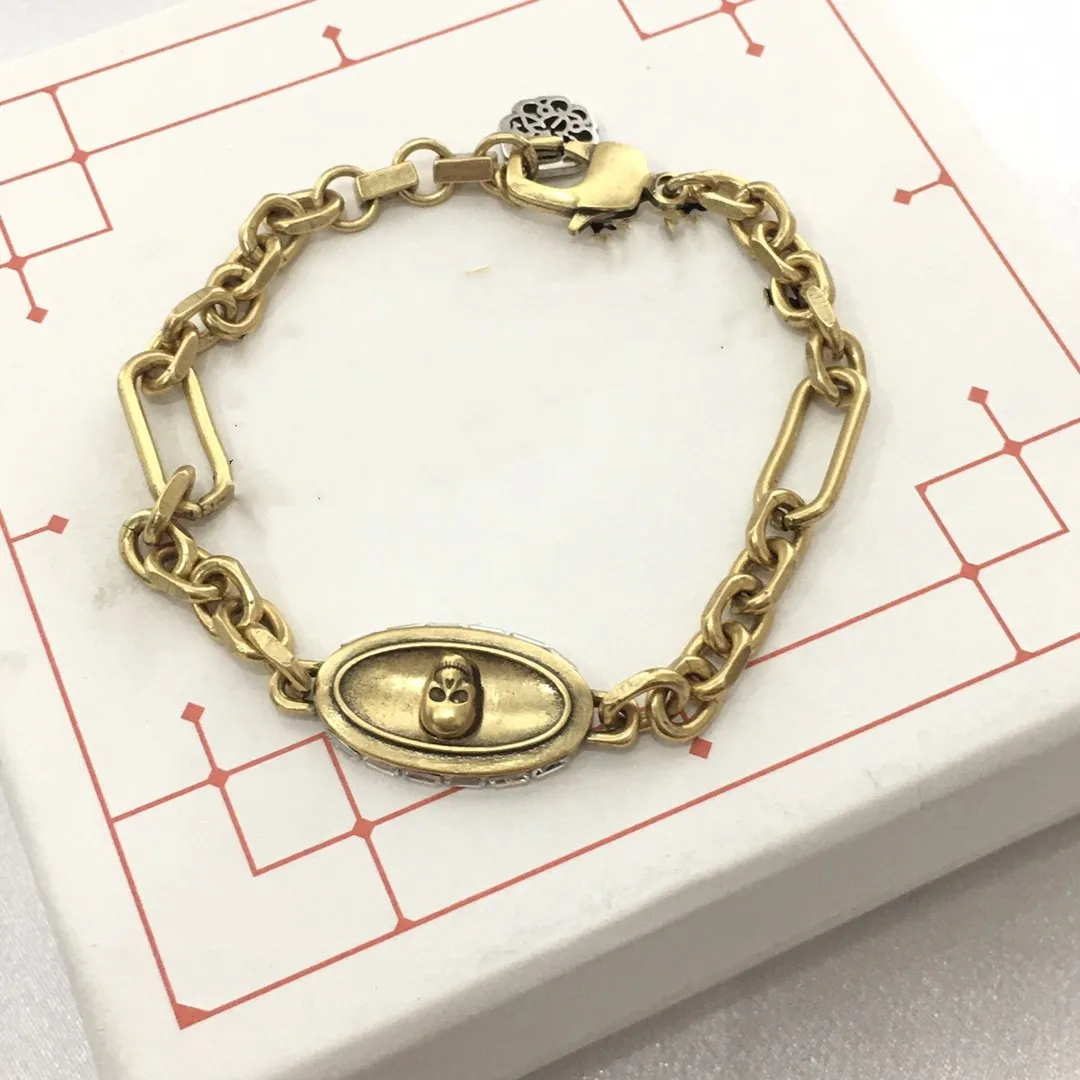 

Dark punk style skeleton stainless steel Y2K Unisex bracelet