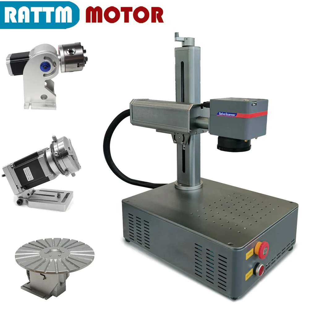 20W 30W 50W 60W Raycus Integrated Fiber Laser Marking Engraver Machine  JPT LP M7 MOPA Engraving For Metal Jewelry Steel