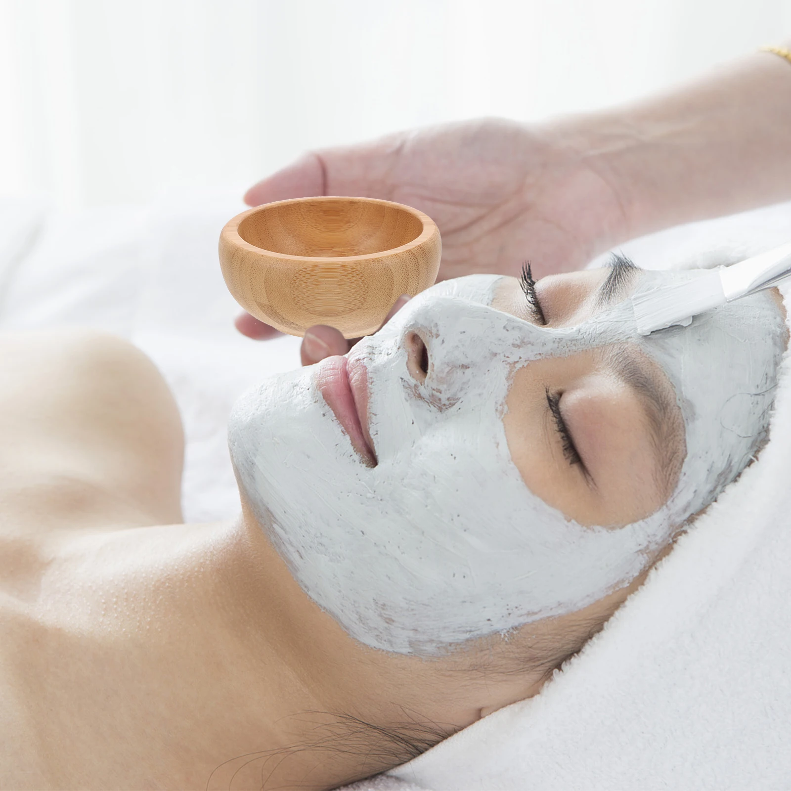 1 zestaw 1 Zestaw Przenośny Zestaw do Mieszania Masek do Twarzy DIY z Szpatułką i Pędzelkiem do Rutyny Pielęgnacji Skóry, Akcesoria Salonowe, Narzędzia do Masek do Twarzy