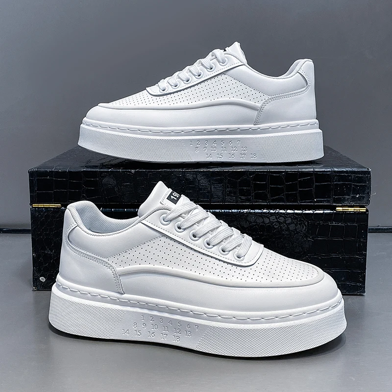 

Men's Casual Sneakers,2025 New Summer Mesh Breathable Men's Shoes, White Sneakers, Trendy Thick-soled Sports Shoes