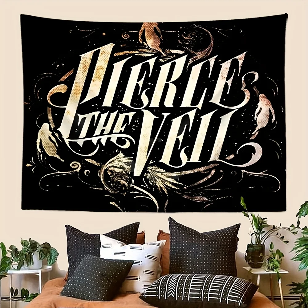 VIKAMA Rock Musik Wandteppich PIERCE THE VEIL Wave Dekor Wohnzimmer Sofa Hintergrund Wand Kunst Raum Dekor