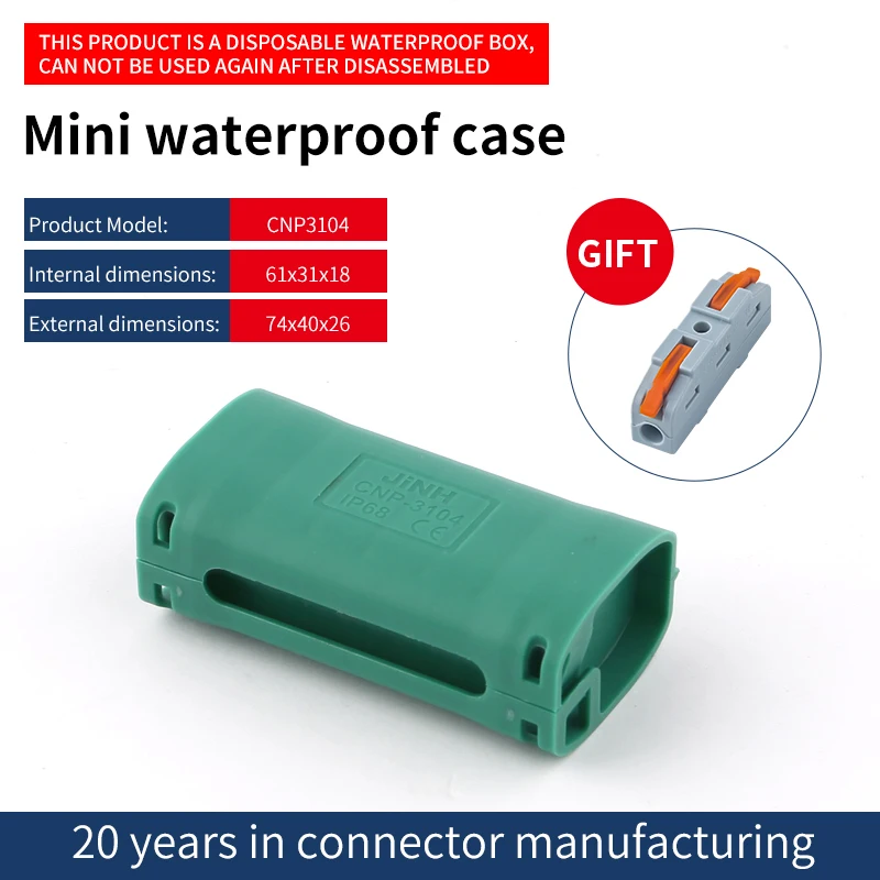 JINH IP68 Mini Gel Wire Connector Aansluitdoos Waterdicht 2 3 5 Poorten Buiten Gemakkelijk Universele Bedrading Regendicht Eindblokken