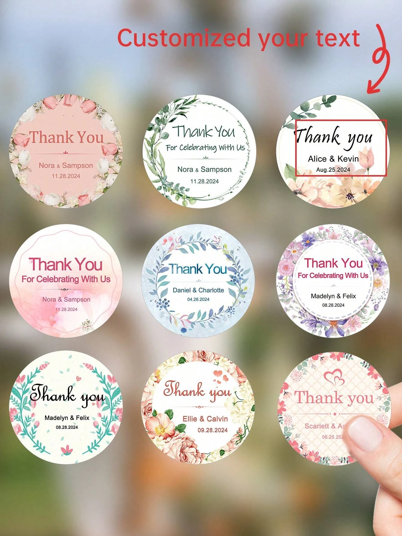 

Наклейки с текстом на заказ, водонепроницаемые этикетки «сделай сам», свадебные деловые юбилеи, современные красочные для него, ее мамы, папы