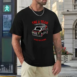 Round Neck European Size Casual T-shirt Pure Cotton Printed Clothing Mix and Match TV 80s Hanniba Men's A Team Crazy T-shirt