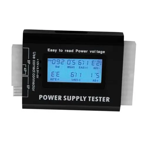 Digital LCD Display PC Computer 20/24 Pin Power Supply Tester Check Quick Bank Supply Power Measuring Diagnostic Tester Tool