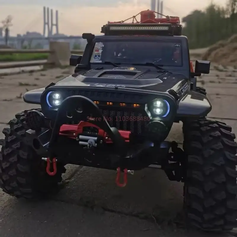 Crossrc 1/8 Emo X Rhino Pickup Remote Control Vehicle Rtr Dual Speed Door Bridge Differential Lock Off Road Vehicle Model Toy