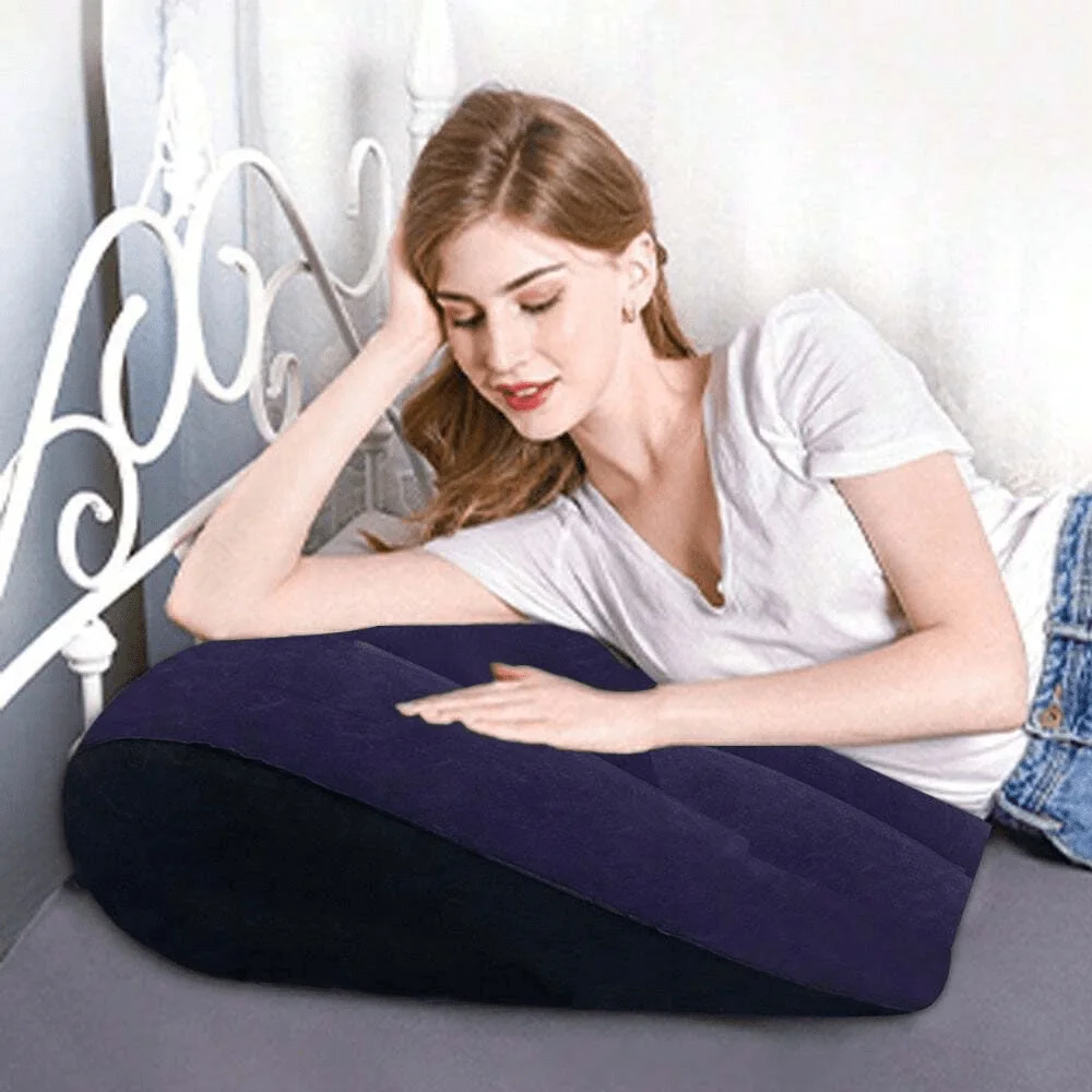 وسادة موضع الوسادة مثلث منحدر قابل للنفخ الأثاث الأزواج لعبة تحديد المواقع للوضع الأعمق وسادة دعم للزوجين
