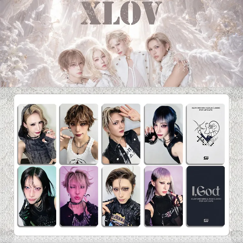 

4Pcs/Set Kpop Idol Boy XLOV New Album《I,God》 High Quality Photocards WUMUTI RUI HYUN HD Printd Lomo Cards Fans Collection Gift