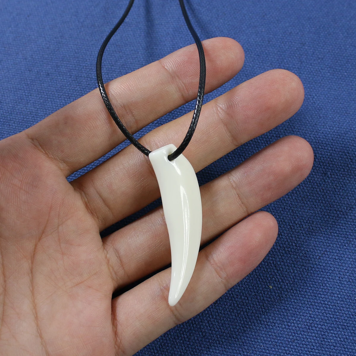 Fantasia Kraven Necklace with Teeth Movie Hunter Sergei Cosplay Disfraz Costume Accessories Men Halloween Carnival Props Gifts