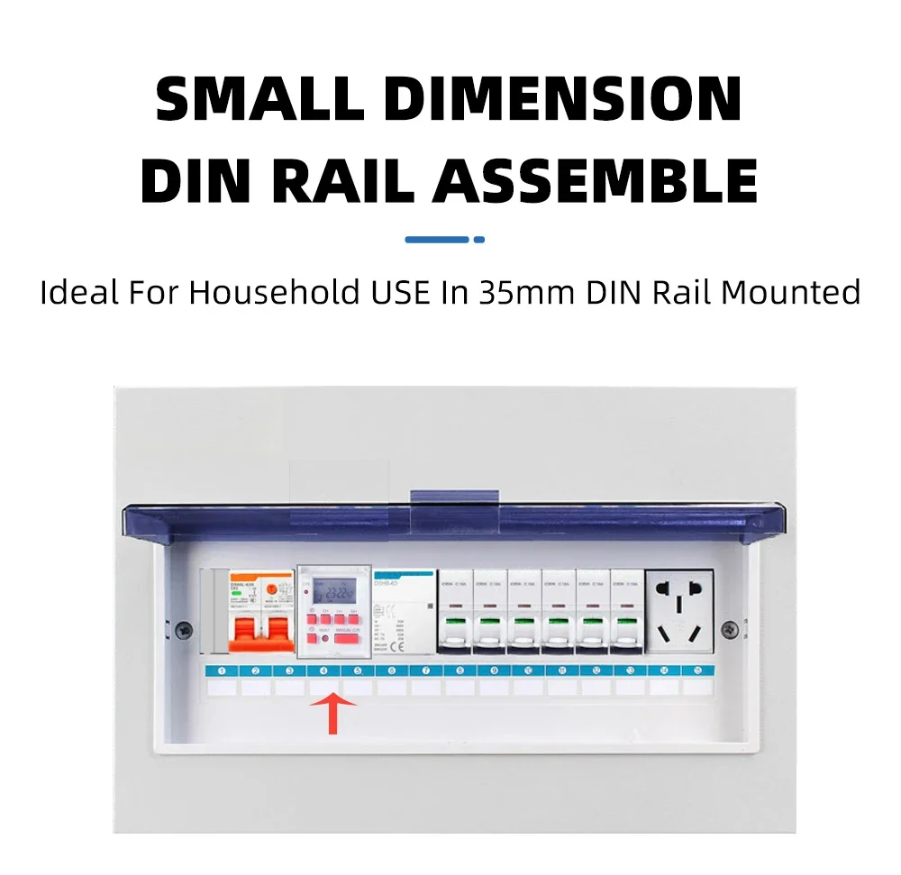 Multicolor Customization THC15A THC30A Weekly 7 Days Programmable Digital Time Switch Relay Timer 220V 110V 48V 24V 12V Din Rail