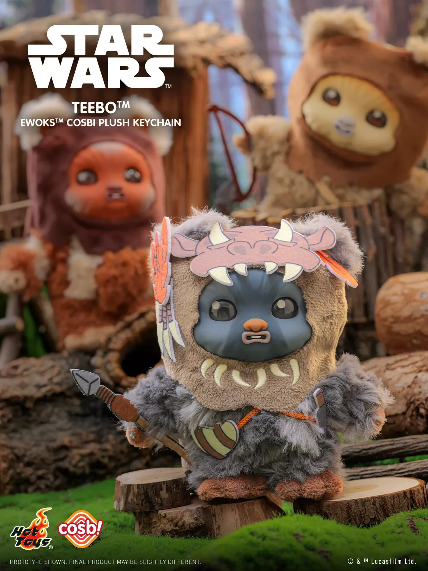 Hot Toys Star Wars Ewoks Cosbi Plush Keychain Series 2 Blind Box