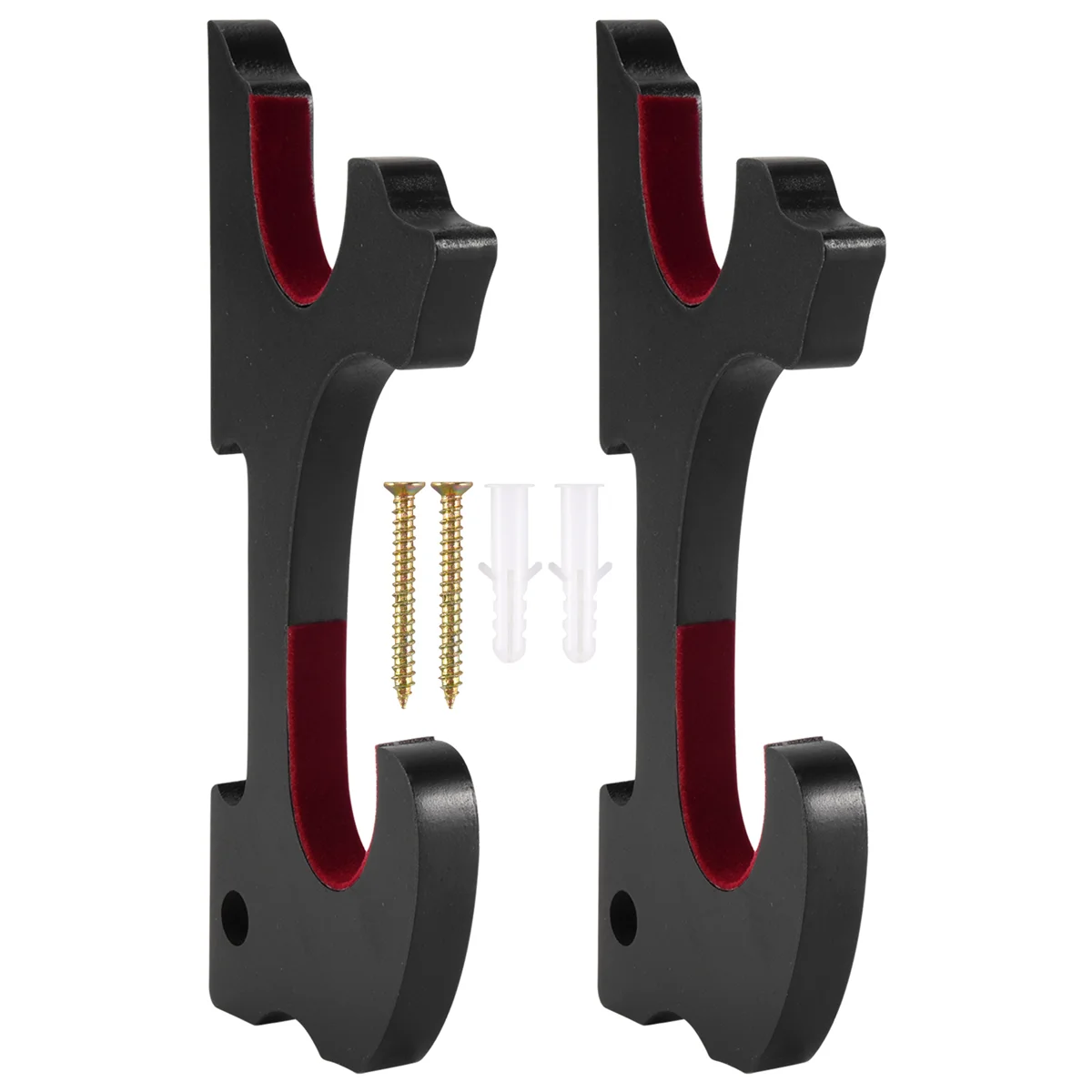 Sword Wall Mount 2/Set 1-Tier empuk kait Katana pemegang Adjustable Display gantungan untuk Samurai Tanto,2-Tier-Pad