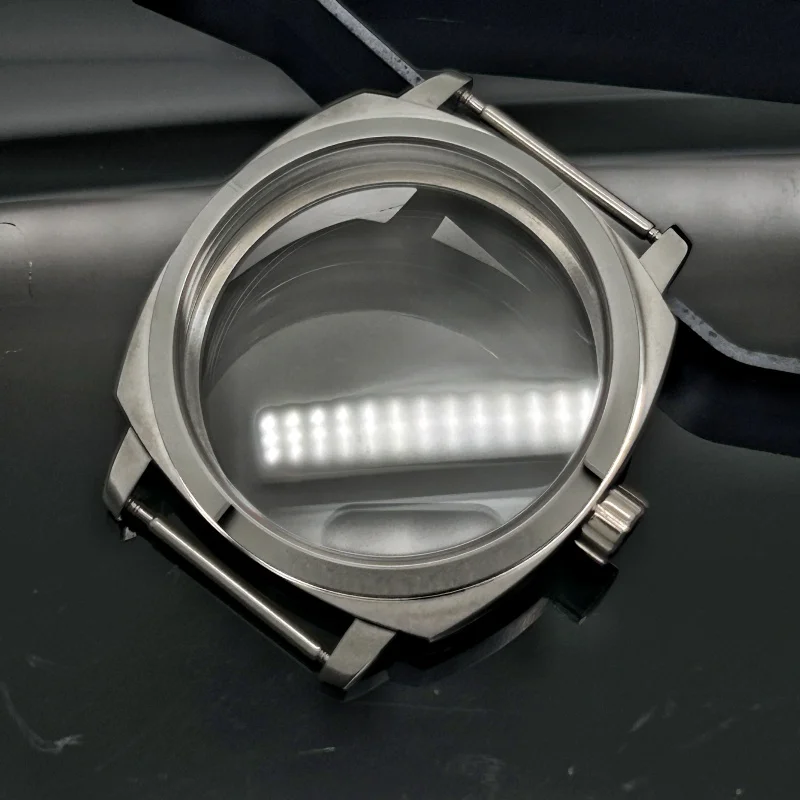 42mm Stainless Steel Silver Watch Case Sapphire Glass Fit PAM ST3600 ETA6497 6498 Manual Mechanical Movement Watch Accessories