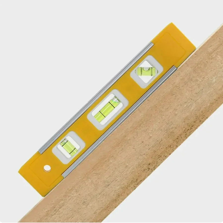 2PCS Mini Nível de Bolha Magnético Forte em Liga de Alumínio com Três Tipos de Nível Horizontal