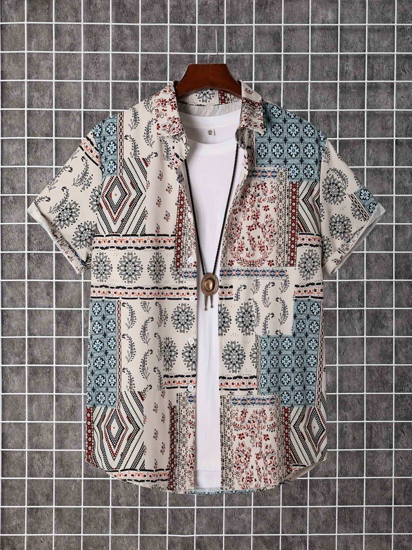 

Новая мужская рубашка с короткими рукавами на лето 2025 года с повседневным модным удобным и мягким 3D-принтом в полоску.