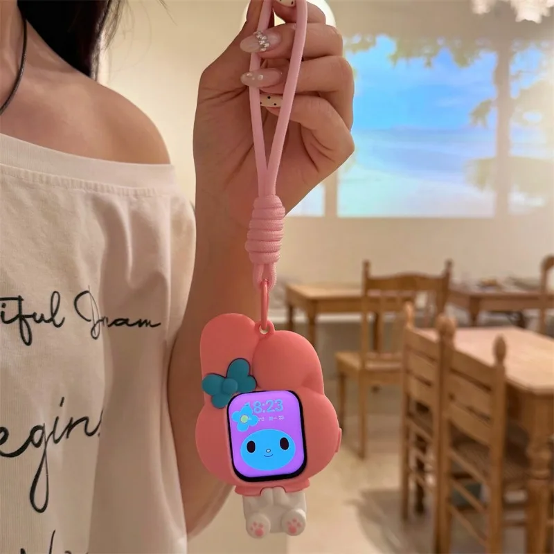 Sanrio My Melody Kuromi Strap Protector Case for Apple Watch Series 11 10 9 8 7 6 Se 5 4 Silicone Anime Cartoon Soft Shell Gift