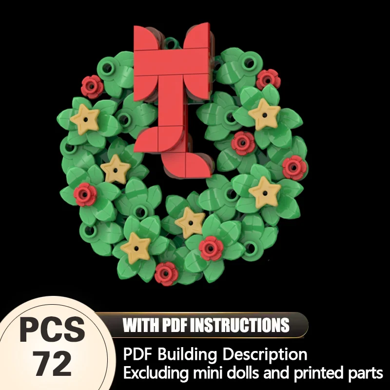 Creators Animal Series Model MOC Building Bricks Christmas Wreath Modular Technology Gifts Holiday Assemble Children Toys Suit