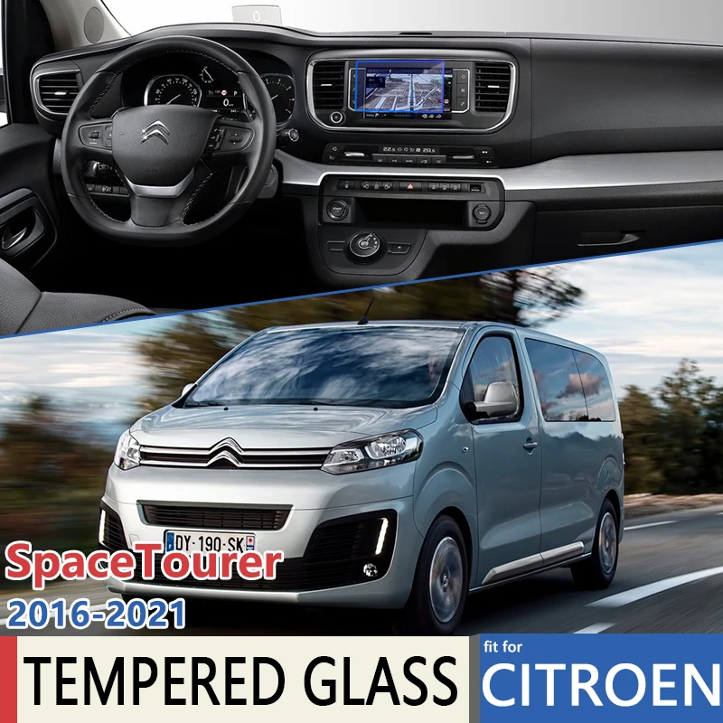 for 7 Inch Citroen SpaceTourer MK3 2017~2021 Car Navigation Auto GPS Film Touch Full Screen Protector Tempered Glass Accessories